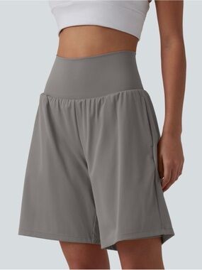 HALARA SoftlyZero Airy Super High Waist 2-in-1 Cool Touch Yoga Shorts 9" W/ Pock